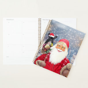 Santa Claus w Christmas Gifts French Bulldog Planner