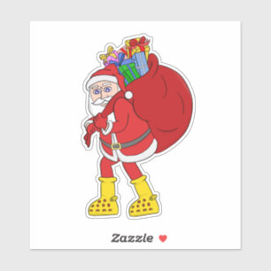 Santa Claus Wearing Big Yellow Boots