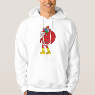 Santa Claus Wearing Big Yellow Boots Hoodie
