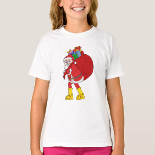 Santa Claus Wearing Big Yellow Boots T-Shirt