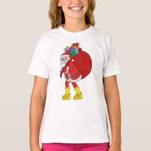 Santa Claus Wearing Big Yellow Boots T-Shirt