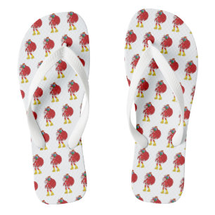 Santa Claus Wearing Big Yellow Boots Thongs