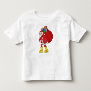Santa Claus Wearing Big Yellow Boots Toddler T-Shirt