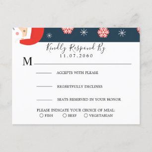 Santa Claus Wedding RSVP Card