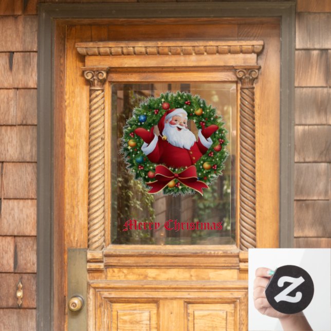 Santa Claus Window Cling (Home Door)