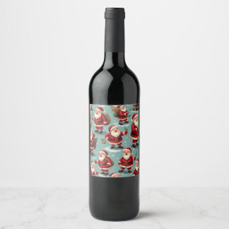 Santa Claus wine bottle interior props (Edit) Wine Label
