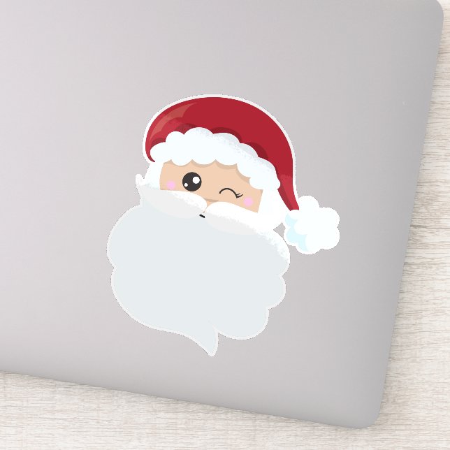 Santa Claus, Winking Santa, Santa Hat, Christmas (Detail)