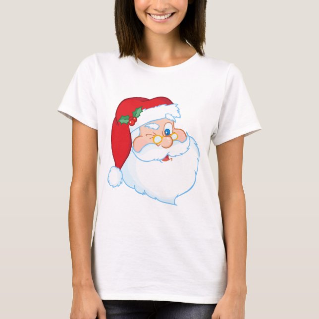 Santa Claus Winking T-Shirt (Front)