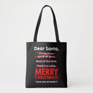 Santa Claus Wish List Christmas Gift Christmas Tote Bag