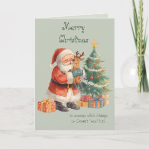 Santa Claus Wishes & whimsical Christmas Card