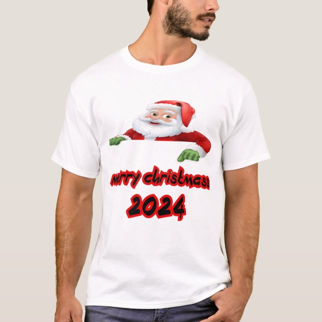 Santa Claus wishes you all a happy New Year T-Shirt (Front)