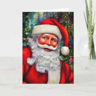Santa Claus with a Twinkle in His Eye Blank Card
