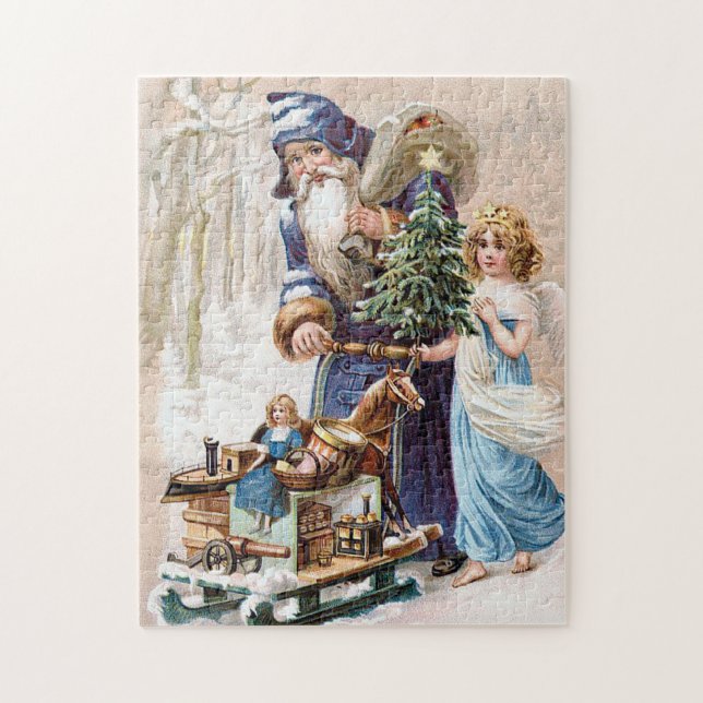 Santa Claus with Angel Jigsaw Puzzle (Vertical)