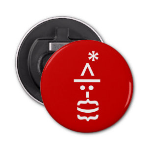 Santa Claus with Beard Christmas Emoticon Bottle Opener
