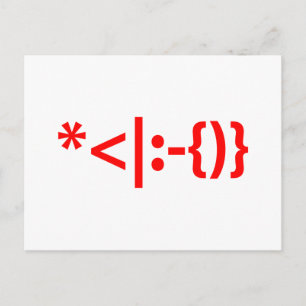 Santa Claus with Beard Christmas Emoticon Holiday Postcard