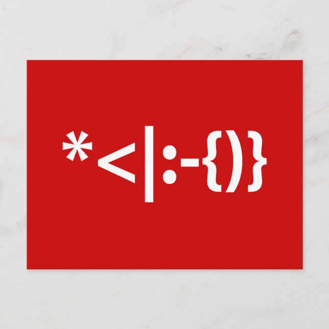 Santa Claus with Beard Christmas Emoticon Holiday Postcard (Front)