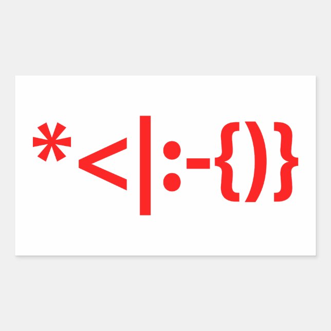 Santa Claus with Beard Christmas Emoticon Rectangular Sticker (Front)