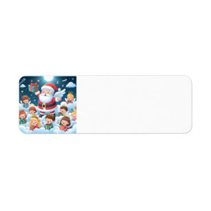 Santa Claus with children address label Return Address Label
