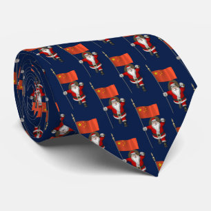 Santa Claus With Chinese Flag Tie