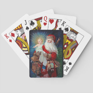 Santa Claus with Christ Child Playing Cards