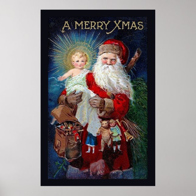 Santa Claus with Christ Child Poster (Front)
