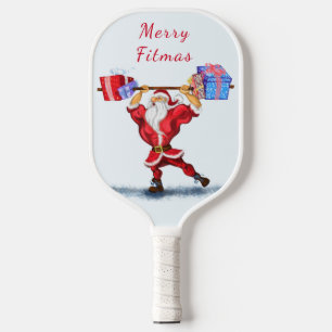 Santa Claus with Christmas Gifts Pickleball Paddle
