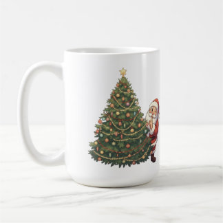 Santa Claus with Christmas Tree – Festive Holiday  Coffee Mug