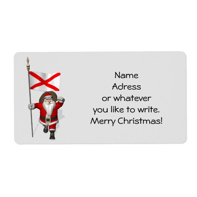 Santa Claus With Ensign Of Alabama (Front)