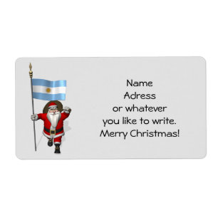 Santa Claus With Ensign Of Argentina