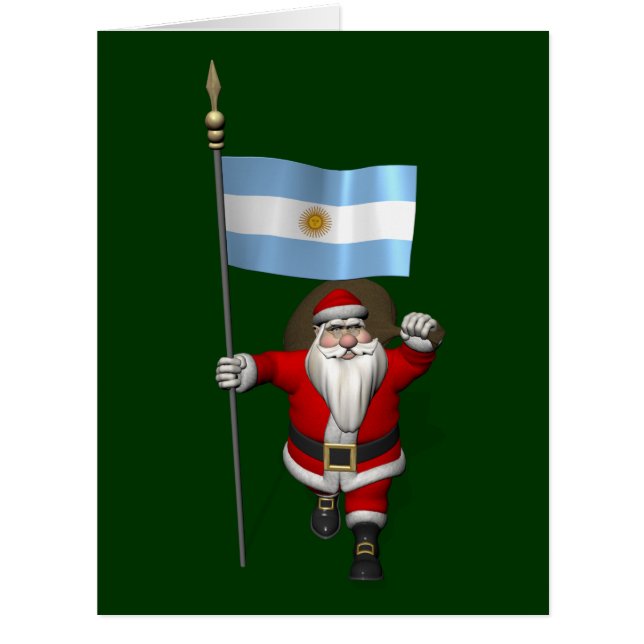 Santa Claus With Ensign Of Argentina (Front)