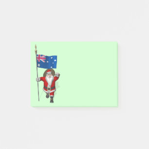 Santa Claus With Ensign Of Australia Post-it Notes