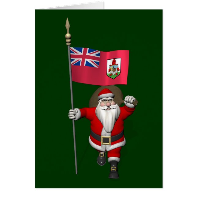 Santa Claus With Ensign Of Bermuda (Front)