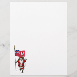 Santa Claus With Ensign Of Bermuda