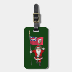Santa Claus With Ensign Of Bermuda Luggage Tag