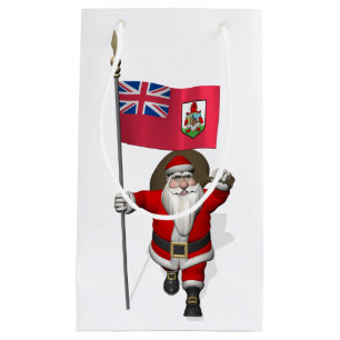 Santa Claus With Ensign Of Bermuda Small Gift Bag