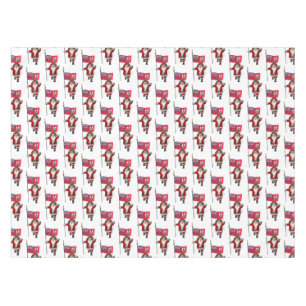Santa Claus With Ensign Of Bermuda Tablecloth
