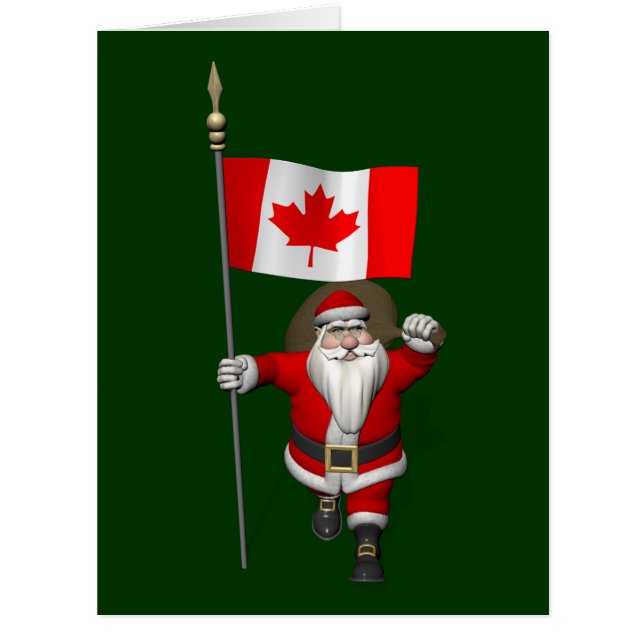 Santa Claus With Ensign Of Canada (Front)