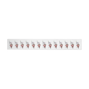 Santa Claus With Ensign Of Chicago Wrap Around Label
