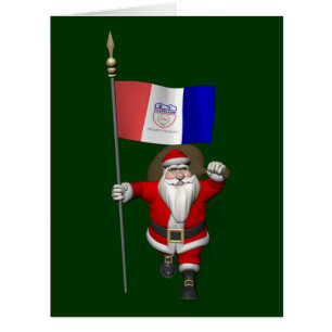 Santa Claus With Ensign Of Cleveland