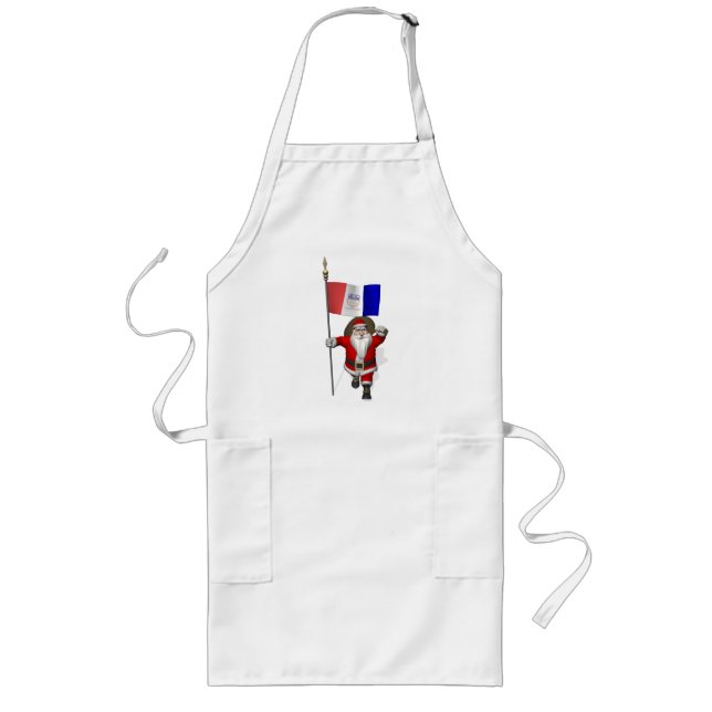 Santa Claus With Ensign Of Cleveland Long Apron (Front)