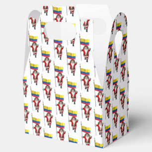 Santa Claus With Ensign Of Colombia Favour Box