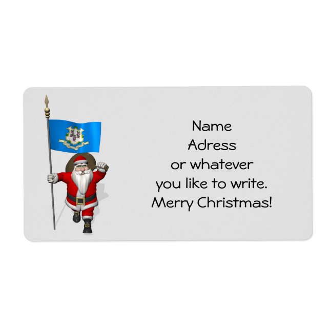 Santa Claus With Ensign Of Connecticut (Front)