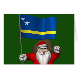 Santa Claus With Ensign Of Curaçao