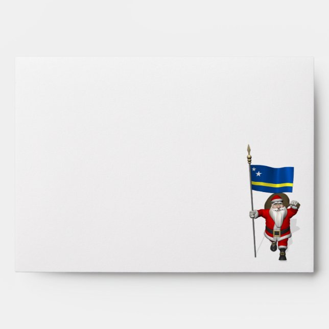 Santa Claus With Ensign Of Curaçao Envelope (Front)
