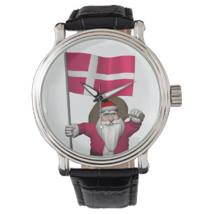 Santa Claus With Ensign Of Denmark Dannebrog Watch