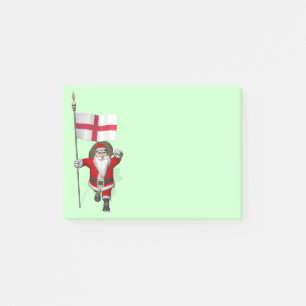 Santa Claus With Ensign Of England Post-it Notes