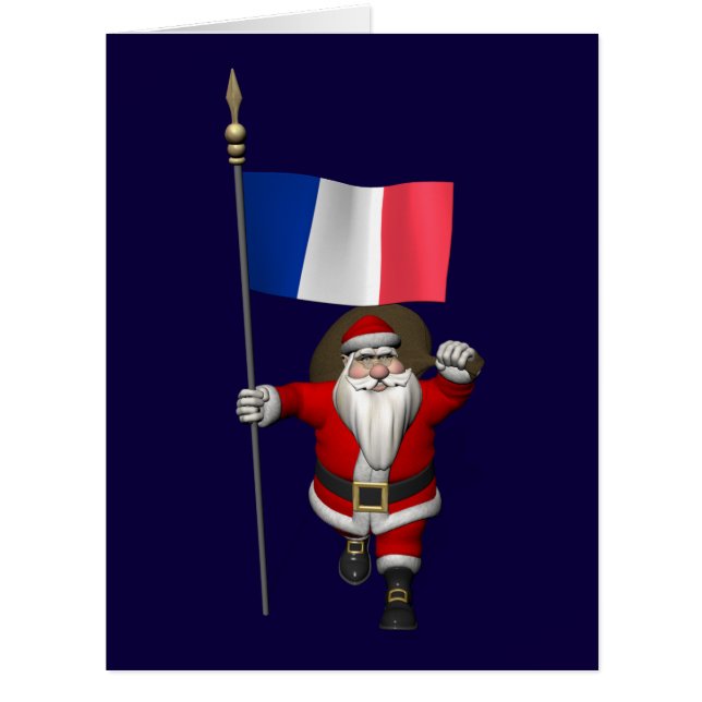 Santa Claus With Ensign Of France (Front)
