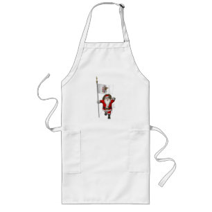Santa Claus With Ensign Of Illinois Long Apron