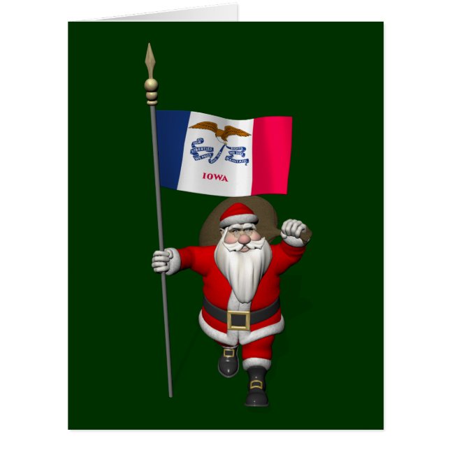 Santa Claus With Ensign Of Iowa (Front)