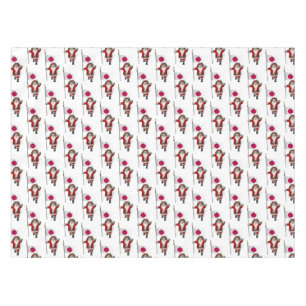 Santa Claus With Ensign Of Japan Tablecloth